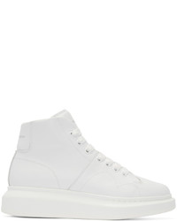 weiße hohe Sneakers aus Leder von Alexander McQueen