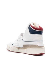 weiße hohe Sneakers aus Leder von Isabel Marant