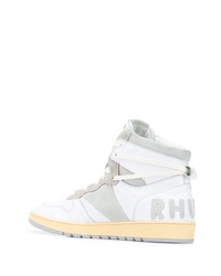 weiße hohe Sneakers aus Leder von Rhude