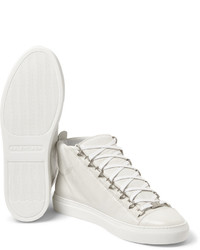 weiße hohe Sneakers aus Leder von Balenciaga