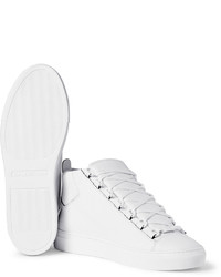 weiße hohe Sneakers aus Leder von Balenciaga