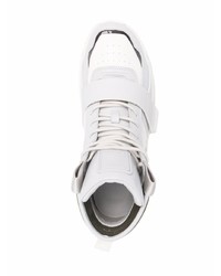 weiße hohe Sneakers aus Leder von Balmain