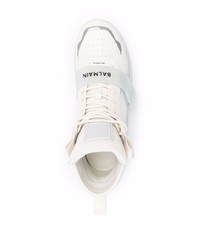 weiße hohe Sneakers aus Leder von Balmain