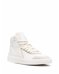 weiße hohe Sneakers aus Leder von Balmain