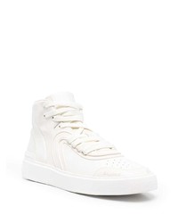 weiße hohe Sneakers aus Leder von Balmain