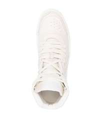 weiße hohe Sneakers aus Leder von Balmain