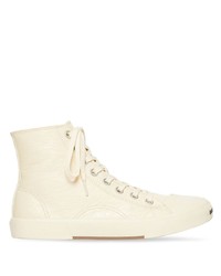 weiße hohe Sneakers aus Leder von Balenciaga