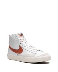 weiße hohe Sneakers aus Leder von Nike