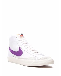 weiße hohe Sneakers aus Leder von Nike