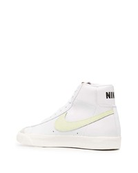 weiße hohe Sneakers aus Leder von Nike