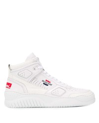 weiße hohe Sneakers aus Leder von Buscemi