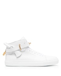 weiße hohe Sneakers aus Leder von Buscemi