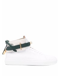 weiße hohe Sneakers aus Leder von Buscemi