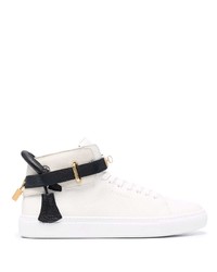 weiße hohe Sneakers aus Leder von Buscemi