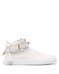 weiße hohe Sneakers aus Leder von Buscemi