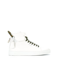 weiße hohe Sneakers aus Leder von Buscemi