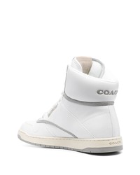 weiße hohe Sneakers aus Leder von Coach