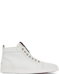 weiße hohe Sneakers aus Leder von Christian Louboutin