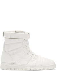 weiße hohe Sneakers aus Leder von Christian Peau