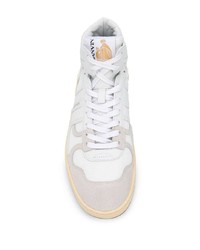 weiße hohe Sneakers aus Leder von Lanvin