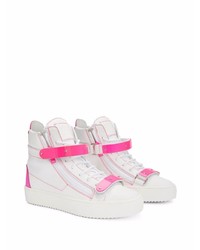 weiße hohe Sneakers aus Leder von Giuseppe Zanotti