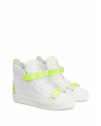 weiße hohe Sneakers aus Leder von Giuseppe Zanotti