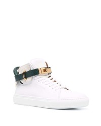 weiße hohe Sneakers aus Leder von Buscemi