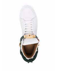 weiße hohe Sneakers aus Leder von Buscemi