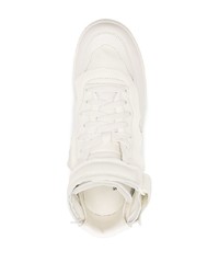 weiße hohe Sneakers aus Leder von Comme Des Garcons Homme Plus