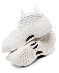 weiße hohe Sneakers aus Leder von Comme Des Garcons Homme Plus