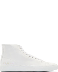 weiße hohe Sneakers aus Leder von Common Projects