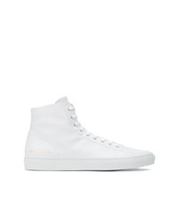 weiße hohe Sneakers aus Leder von Common Projects