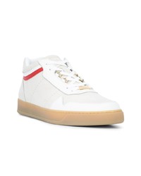 weiße hohe Sneakers aus Leder von Buscemi