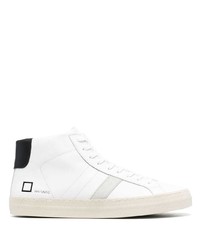 weiße hohe Sneakers aus Leder von D.A.T.E