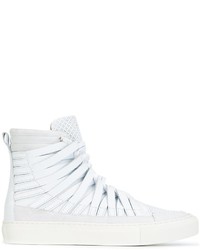 weiße hohe Sneakers aus Leder von Damir Doma