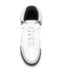 weiße hohe Sneakers aus Leder von Maison Margiela