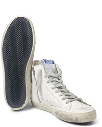 weiße hohe Sneakers aus Leder von Golden Goose Deluxe Brand