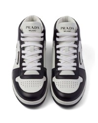 weiße hohe Sneakers aus Leder von Prada