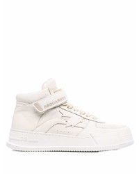 weiße hohe Sneakers aus Leder von DSQUARED2