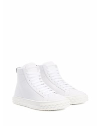 weiße hohe Sneakers aus Leder von Giuseppe Zanotti