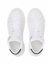 weiße hohe Sneakers aus Leder von Giuseppe Zanotti