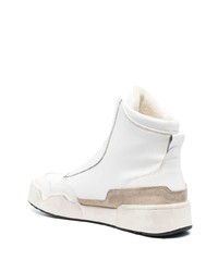 weiße hohe Sneakers aus Leder von Isabel Marant