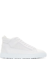 weiße hohe Sneakers aus Leder von Etq Amsterdam