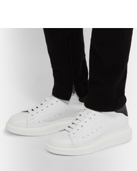 weiße hohe Sneakers aus Leder von Alexander McQueen