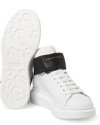 weiße hohe Sneakers aus Leder von Alexander McQueen