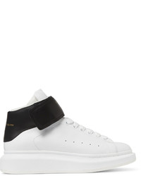 weiße hohe Sneakers aus Leder von Alexander McQueen