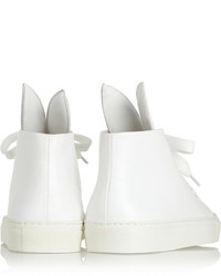 weiße hohe Sneakers aus Leder von Minna