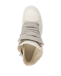 weiße hohe Sneakers aus Leder von Rick Owens