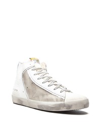 weiße hohe Sneakers aus Leder von Golden Goose