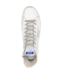 weiße hohe Sneakers aus Leder von Golden Goose